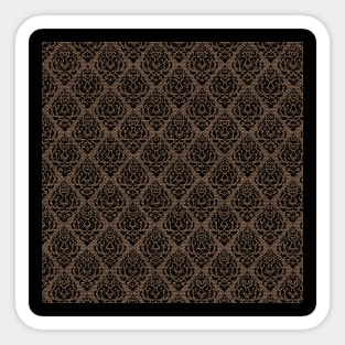 Fleur De Lis Lace Pattern- Tan Sticker